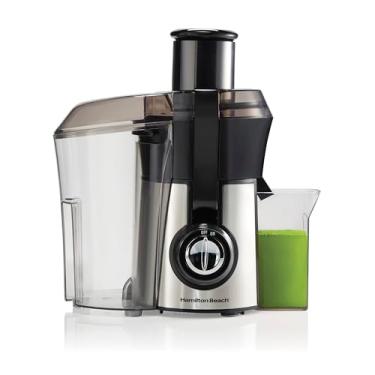 Imagem de Hamilton Beach Máquina de espremedor, boca grande grande de 7,6 cm, fácil de limpar, centrífuga, livre de BPA, motor de 800W, prata