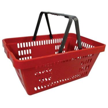 Imagem de Cesta Plástica Vermelha p/ Supermercado - Amapá