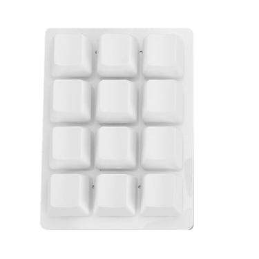 Imagem de Teclado Mecânico para Jogos Com 12 Teclas, Mini Teclado Programável Com Fio USB RGB Vermelho para Vários Usuários (Branco)