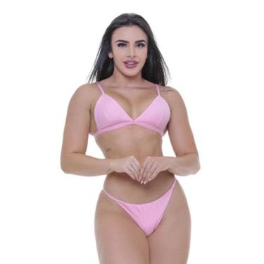 Imagem de Biquíni Feminino Aviador Com Bojo Calcinha Empina Bumbum Tira Lateral 