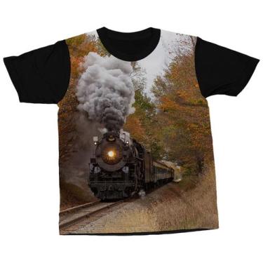 Imagem de Camiseta Trem Camisa Locomotiva - Darkwood, Preto, 2 - Infantil