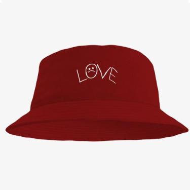 Imagem de Boné Chapéu Bucket Hat Estampado Love - MP Moda Masculina, Único, Verm