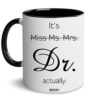 Imagem de BECHUSKY Caneca It's Miss Ms Mrs Dr Actually - Dr Gifts - Caneca de médico - Canecas de graduação de doutorado - Canecas de doutorado - Natal, presentes de aniversário para estudantes de medicina