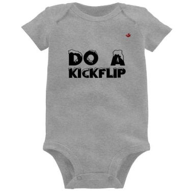 Imagem de Body Bebê Do a Kickflip - Foca na Moda, Cinza, G