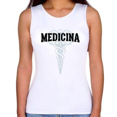 Imagem de Regata Feminina Medicina - Foca na Moda, Branco, GG