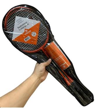 Imagem de Kit Badminton Vollo VB002 2 Raquetes  3 Petecas e Raqueteira