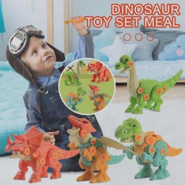 Imagem de Brinquedos Dinossauros Coloridos Com Parafusos Monta e Desmonta. - toy