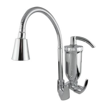 Imagem de Torneira Cozinha Gourmet Filtro Parede 2 Jatos 1/4 De Volta Abs Cone C