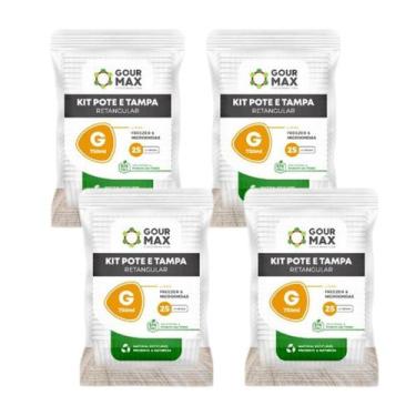 Imagem de Potes Descartáveis Marmita Freezer Microondas 750ml 96un - Gourmax