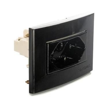 Imagem de Conjunto Margirius Tomada Móvel 10A 65x45mm Sleek, Ebony