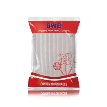 Imagem de Palito para Pirulito Médio 14cm Transparente nº14 BWB Canudo Pet 226 -