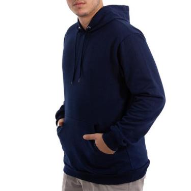 Imagem de Moletom Canguru Liso Básico Premium  - Wear Dream, Azul marinho, M