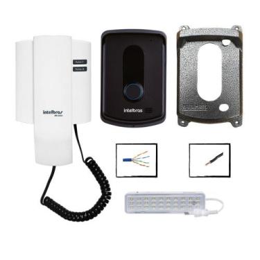 Imagem de Kit Interfone Residencial IPR 8010 Intelbras cabo e protetor