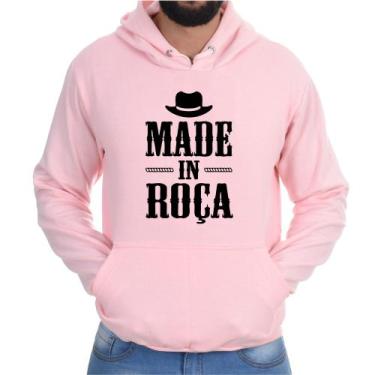 Imagem de Blusa Moletom Canguru Flanelado Masculino Made In Roça - Elite, Rosa, 