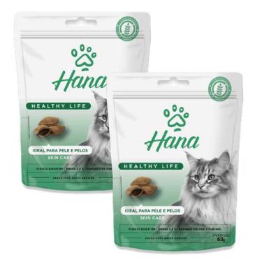 Imagem de Petisco Snack Hana Gato Adulto Pelo e Pelo 60g kit 2un