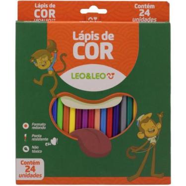 Imagem de Lápis de COR Redondo Léo e Léo 24 Cores Pacote com 6 Unidades - Leonor