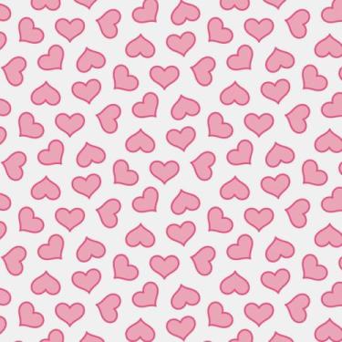 Imagem de Placa em EVA Estampado Coração 60X40CM BRANCO/ROSA 2MM - Pacote com 5 