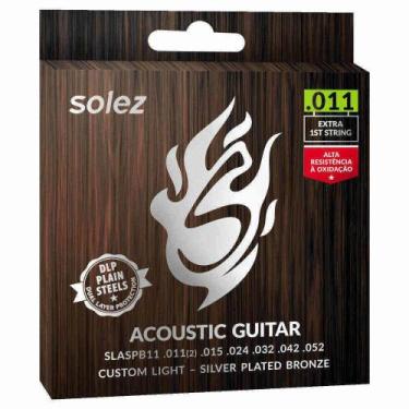Imagem de Encordoamento Violão Aço Silver Plated Solez Cal 0.011