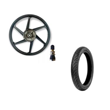 Imagem de Roda Liga Leve Titan Fan 150 Mix + pneu vipal Sem camara e Bico