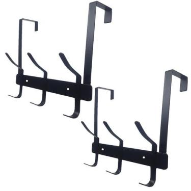 Imagem de Kit 2 Cabideiros De Porta 6 Hastes Cabide Mancebo Arara De Roupas sem 