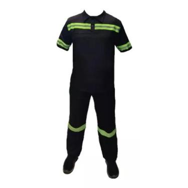 Imagem de Conjunto Brim Camisa e Calça Refletiva Obras - A Fabrica Maquinas, Pre