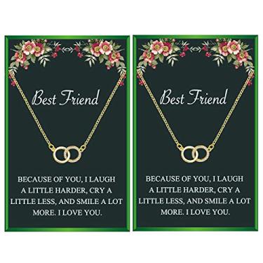 Imagem de Your Always Charm Colares Best Friend para 2 meninas, colar de amizade para mulheres, melhores amigas, presente de aniversário e Natal, Metal, Sem Pedra Preciosa