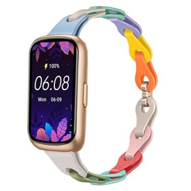 Imagem de Compatível com pulseiras de relógio inteligente AKUMAKA, Lamshaw 16 mm, pulseiras de substituição de silicone elástico de 22 mm compatíveis com relógio inteligente AKUMAKA CS5 de 1,47 polegadas, G39,