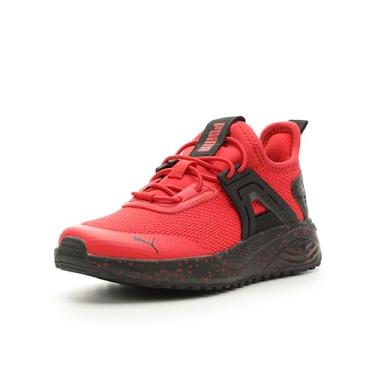 Imagem de PUMA Tênis infantil unissex Pacer 23 com fecho alternativo, Speckle for All Time Red-Puma Black, 13 Little Kid