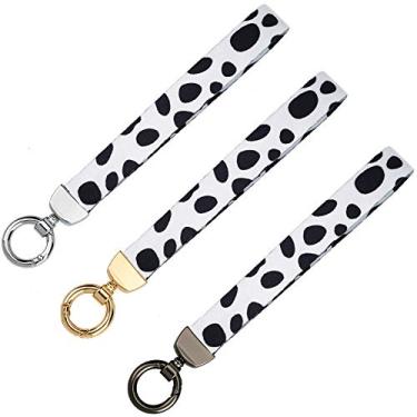 Imagem de Cordão de pulso Altally, pacote com 3 chaveiros de mão, porta-chaves de carro para identidade, crachá com gancho removível, Spotted