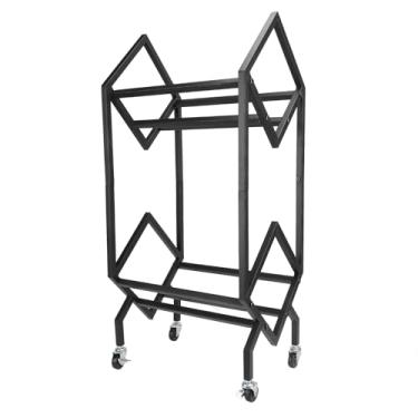 Imagem de Rack de Armazenamento de Registros Móvel, Suporte de Registros Suporte de Registros Prateleira de Armazenamento de álbuns Prateleira de Armazenamento de Discos de Música de Aço (m)