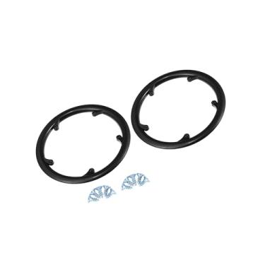 Imagem de Partuto 2 peças, 48 dentes, 9,5 cm, 5 furos, bicicleta, pedaleira, corrente, capa de roda, proteção para roda, substituição preta