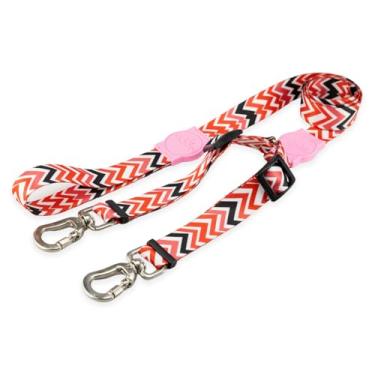 Imagem de Mood Pet Coleira Guia Dupla Para Cães Cachorro Adestramento Passeio Porte Grande Médio Pequeno (Fine Rose, P)