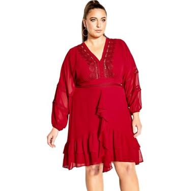 Imagem de City Chic Vestido feminino plus size Sweetheart, Vermelho (Love Red), 52