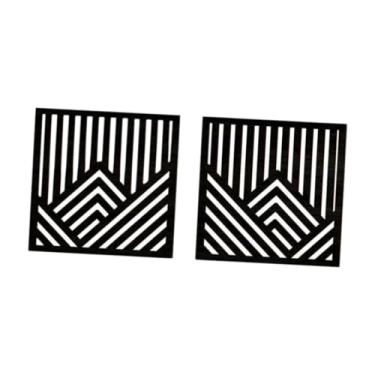 Imagem de Ｂｅｓｇａ 2Pcs Parede de Madeira Art Decor Painéis de Parede Decorativos Esculturas de Parede Elegante Ornamento Abstrato para Farmhouse Cozinha Fundo, Preto