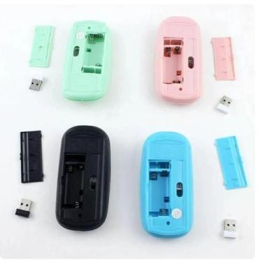 Imagem de Mouse sem fio Slim leve Cor Preto. 2.4 GHz - ANJGG, Rosa