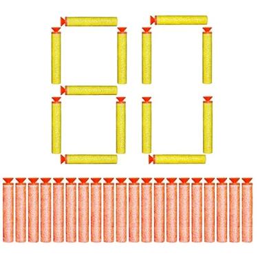 Imagem de Kit com 80 Dardos p/Lançadores Arminha de Pressão com Ventosa