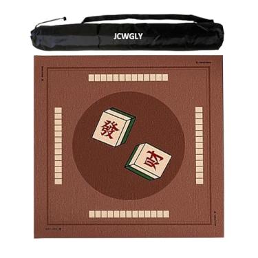 Imagem de Tapete Universal De Mahjong Para Mesa Com Bolsa De Armazenamento, Tapete De Jogo Antiderrapante E Redutor De Ruído Para Mah Jong E Pôquer, Toalha De Mesa Grossa(Brown,90x90 cm/35.43x35.43 in)
