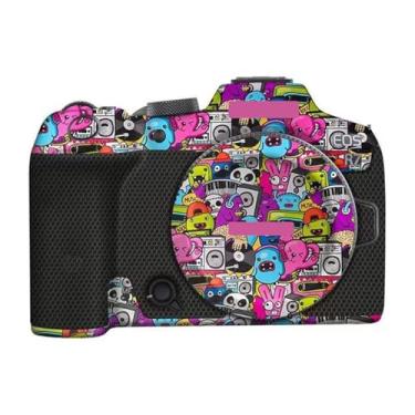 Imagem de JERXTTON Película de câmera para Canon EOS R7 antirriscos envoltório de vinil filme de desenho animado protetor corporal casaco acessórios de fotografia adesivo (rosa grafite)