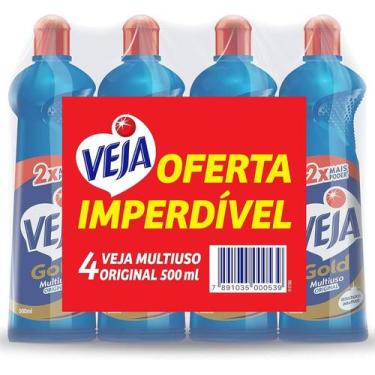 Imagem de Limpador Multi - Uso Veja Gold Original 500ml Kit Com 4 un
