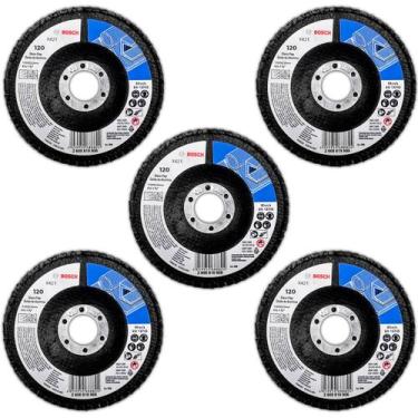 Imagem de Kit Disco Flap Bosch X421 G40/G120 115mm 13300RPM 5/6/10Und Curvo Óxid