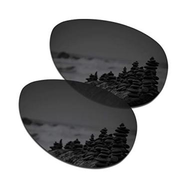 Imagem de SmartVLT Lentes de substituição pretas Stealth femininas para óculos de sol Oakley Feedback OO4079