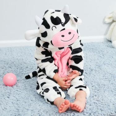 Imagem de Macacão Pijama Infantil de Bebê Frio Inverno Fantasia Urso Ursinho Vac