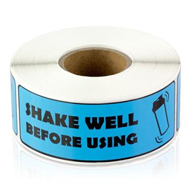 Imagem de Agite bem antes de usar – Etiqueta Shake Well de 7,6 cm x 2,5 cm para suco e smoothie, adesivos veterinários, adesivos de farmácia, etiquetas de vedação de instruções de bebida – Adesivo permanente