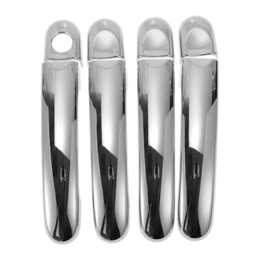 Imagem de Motoforti Acabamento da tampa da maçaneta da porta do carro, tampa do puxador da porta lateral, para VW Transporter T5 T6, ABS prateado 1 conjunto