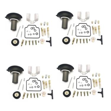 Imagem de Kit de reparo de carburador, válvula de agulha de diafragma de êmbolo, parafuso de ar para GY6 125CC ATV Go Kart Scooter PD24J (4 peças)