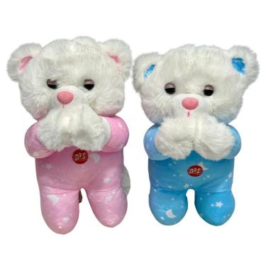 Imagem de Ursinho De Pelúcia Que Reza Oração Do Pai Nosso Urso Que Ora - 24cm