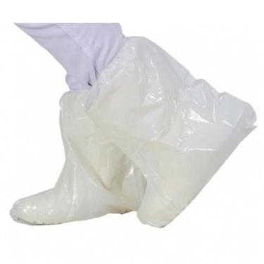 Imagem de Bota Plástica Branca Impermeável Com Elástico 50 unidades - PREVEOESTE