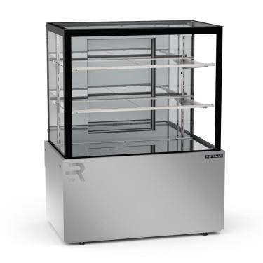 Imagem de Vitrine Seca 1,00 Metro 2 Prateleiras Titanium Premium Inox VTPRS1000 2P 220V - Refrimate