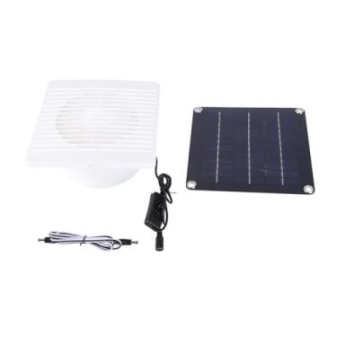 Imagem de Grcfumo 10W 12V Ventilador de exaustão solar, Ventilador de ventilação de painel solar à prova d'água IP67, Ventilador de resfriamento de painel solar para galinheiro galpão de