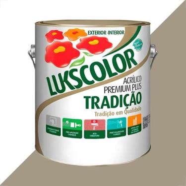 Imagem de Tinta latex lukscolor tradicao acrilico fosco 3600ml concreto